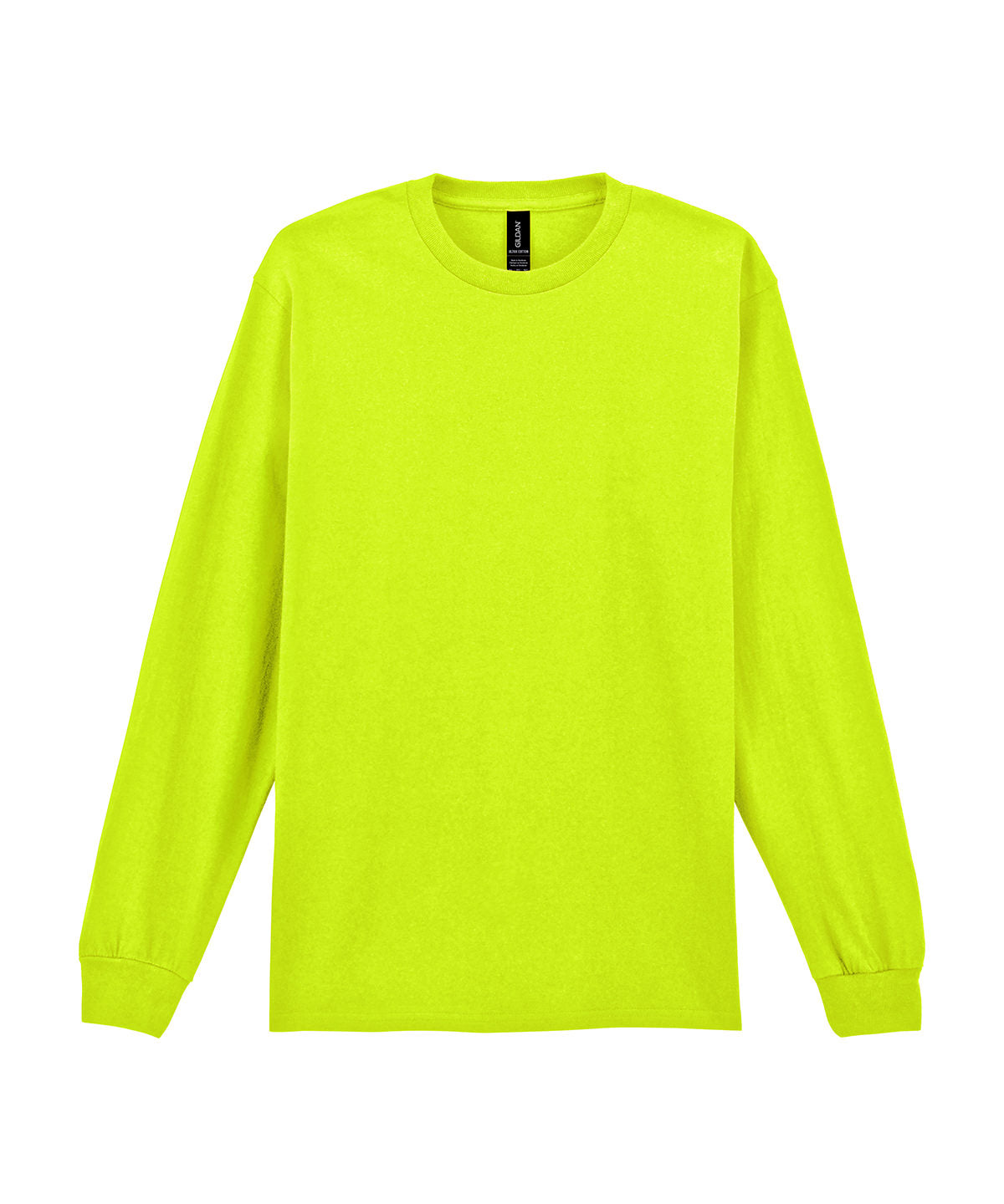 Ultra Cotton adult long sleeve t-shirt | safety green
