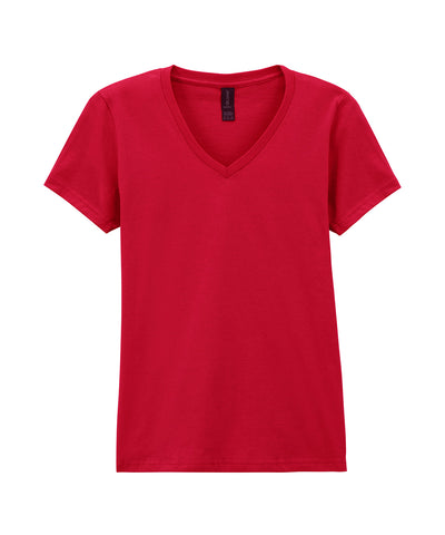Softstyle womens v-neck t-shirt | cherry red