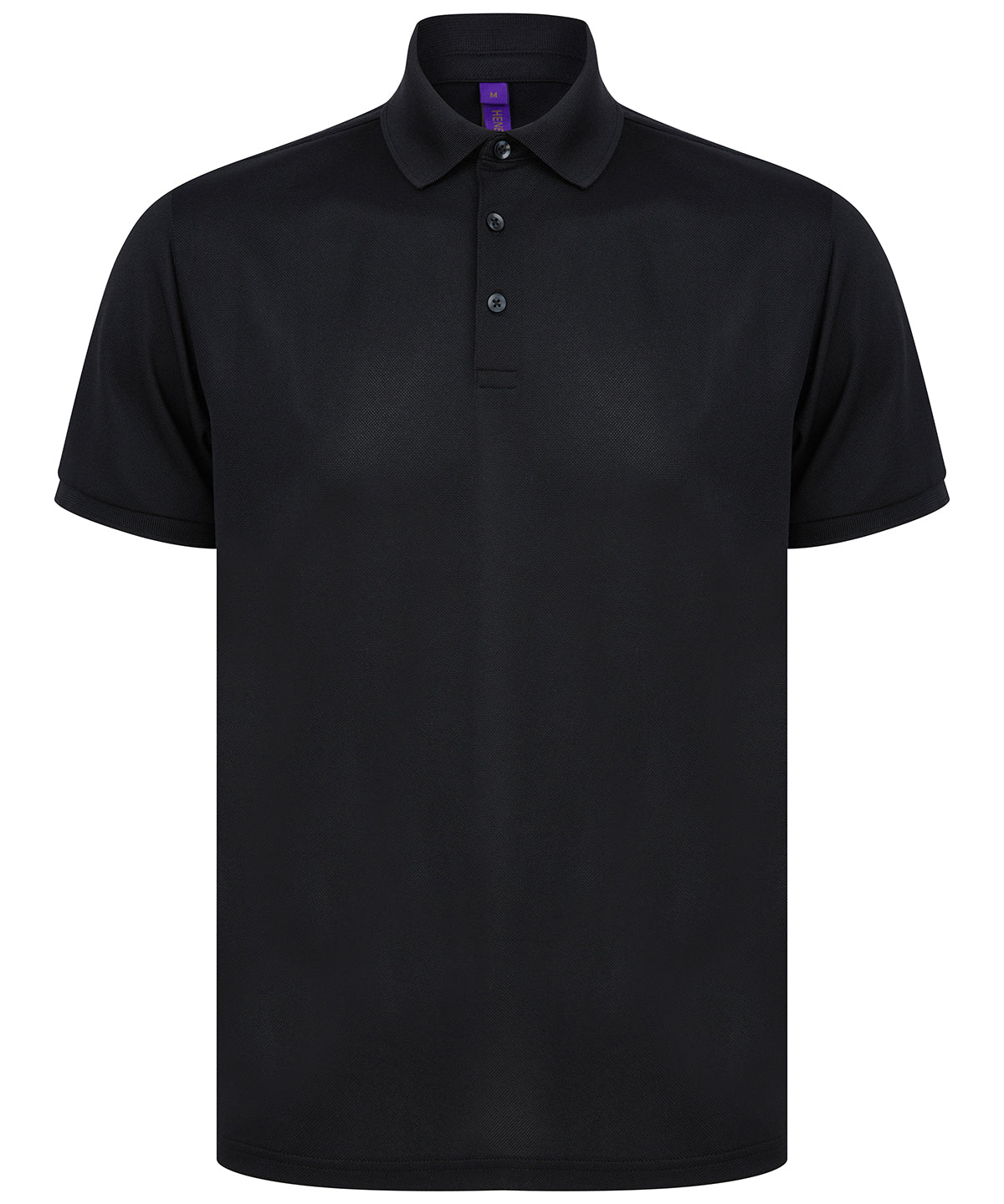 Recycled polyester polo shirt | black