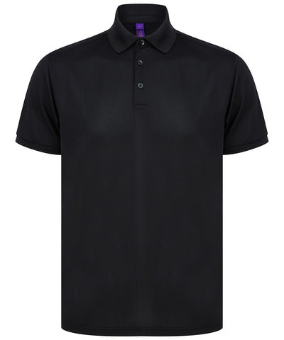 Recycled polyester polo shirt | black
