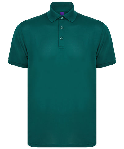 Recycled polyester polo shirt | bottle green