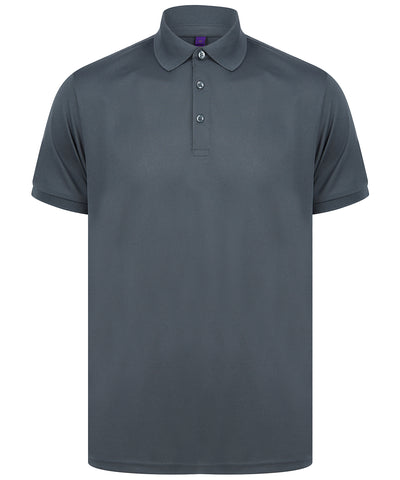 Recycled polyester polo shirt | charcoal