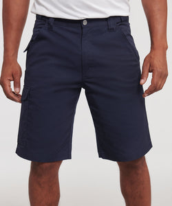Polycotton twill workwear shorts | black
