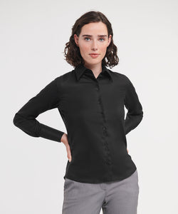 Womens long sleeve ultimate non-iron shirt | black