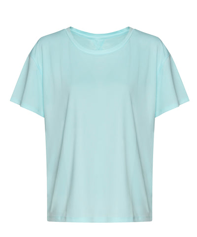 Womens open back T | mint