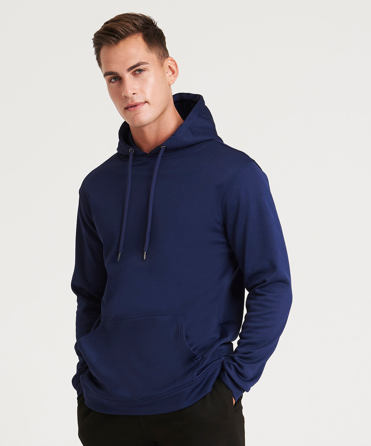 Sports polyester hoodie | jet black