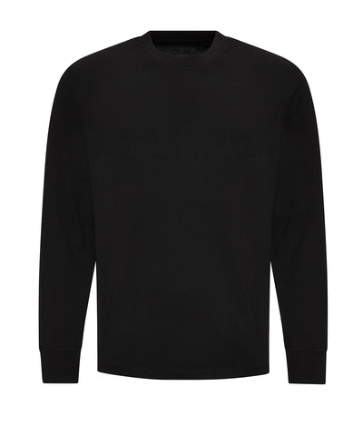 Oversize 100 long sleeve T | deep black