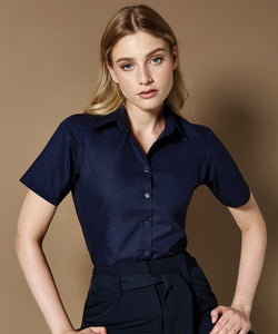 Business blouse short-sleeved (tailored fit) | black