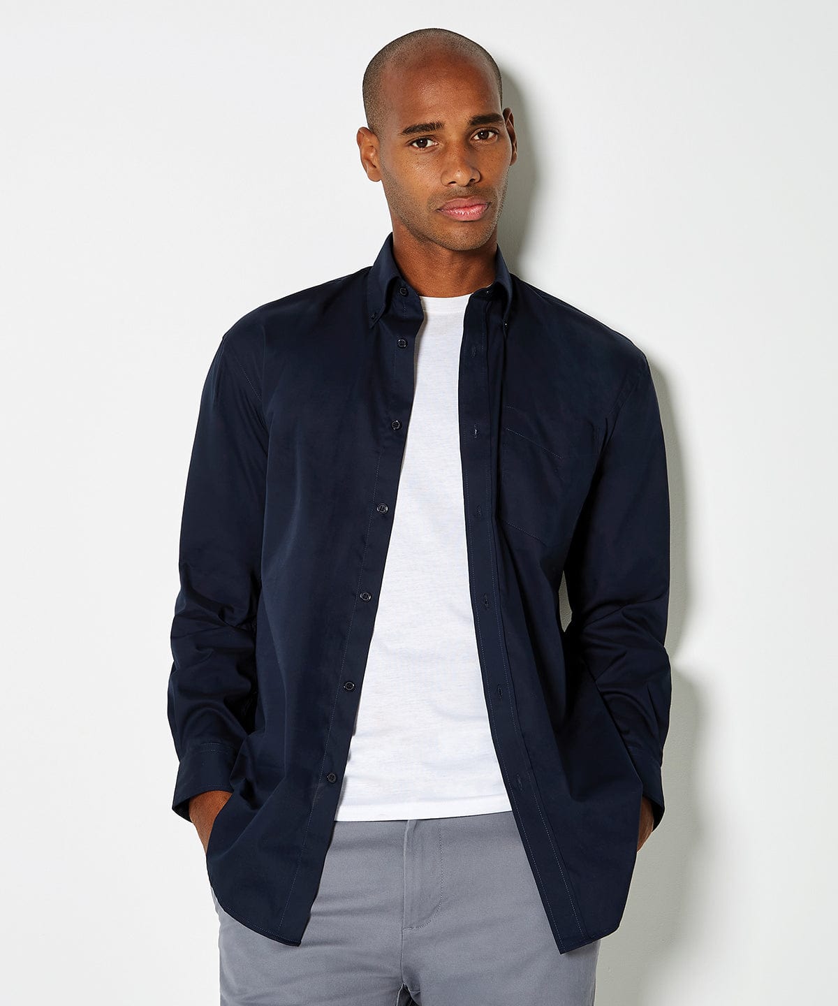 Corporate Oxford shirt long-sleeved (classic fit) | Charcoal