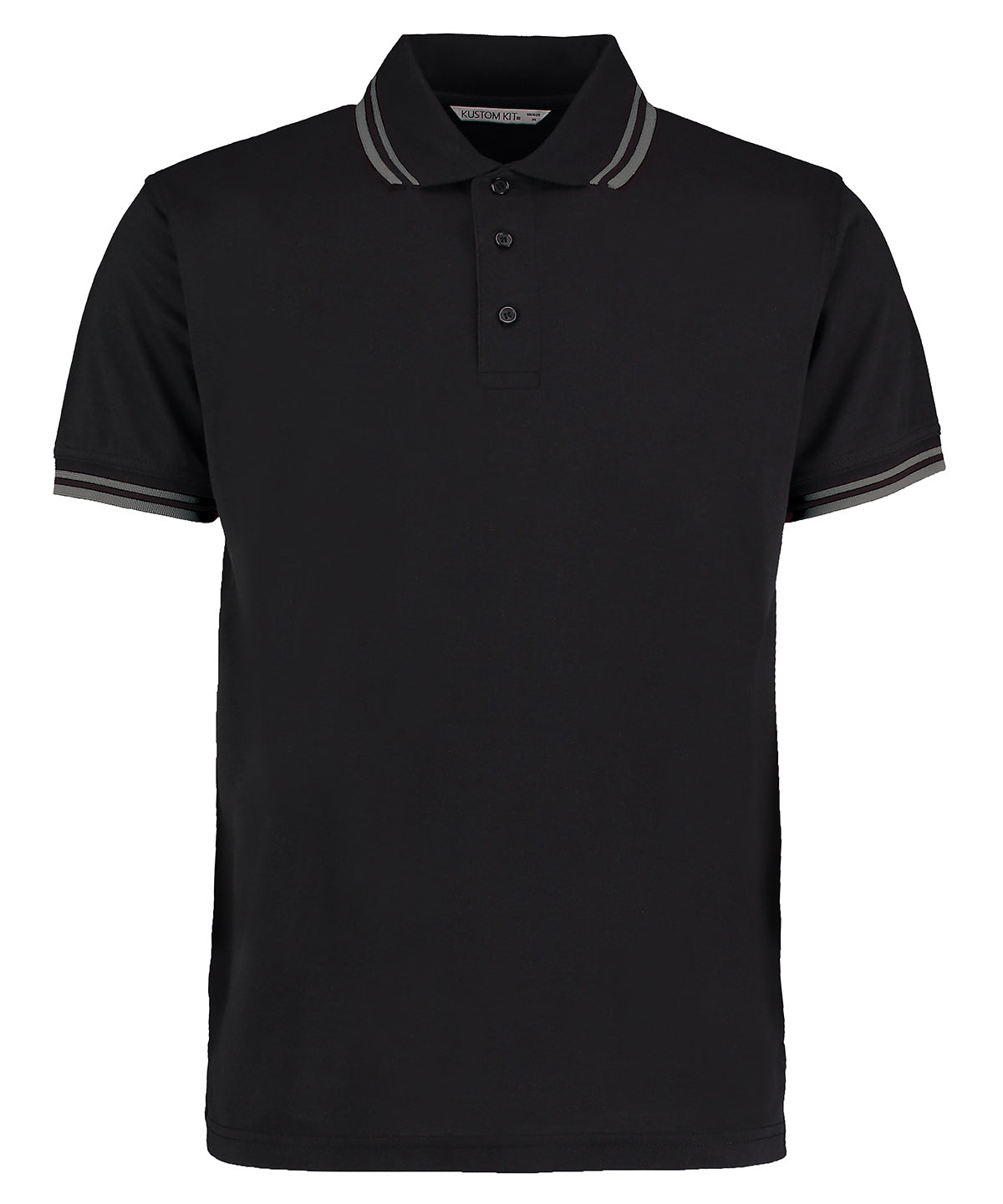 Tipped collar polo (classic fit) | black/charcoal