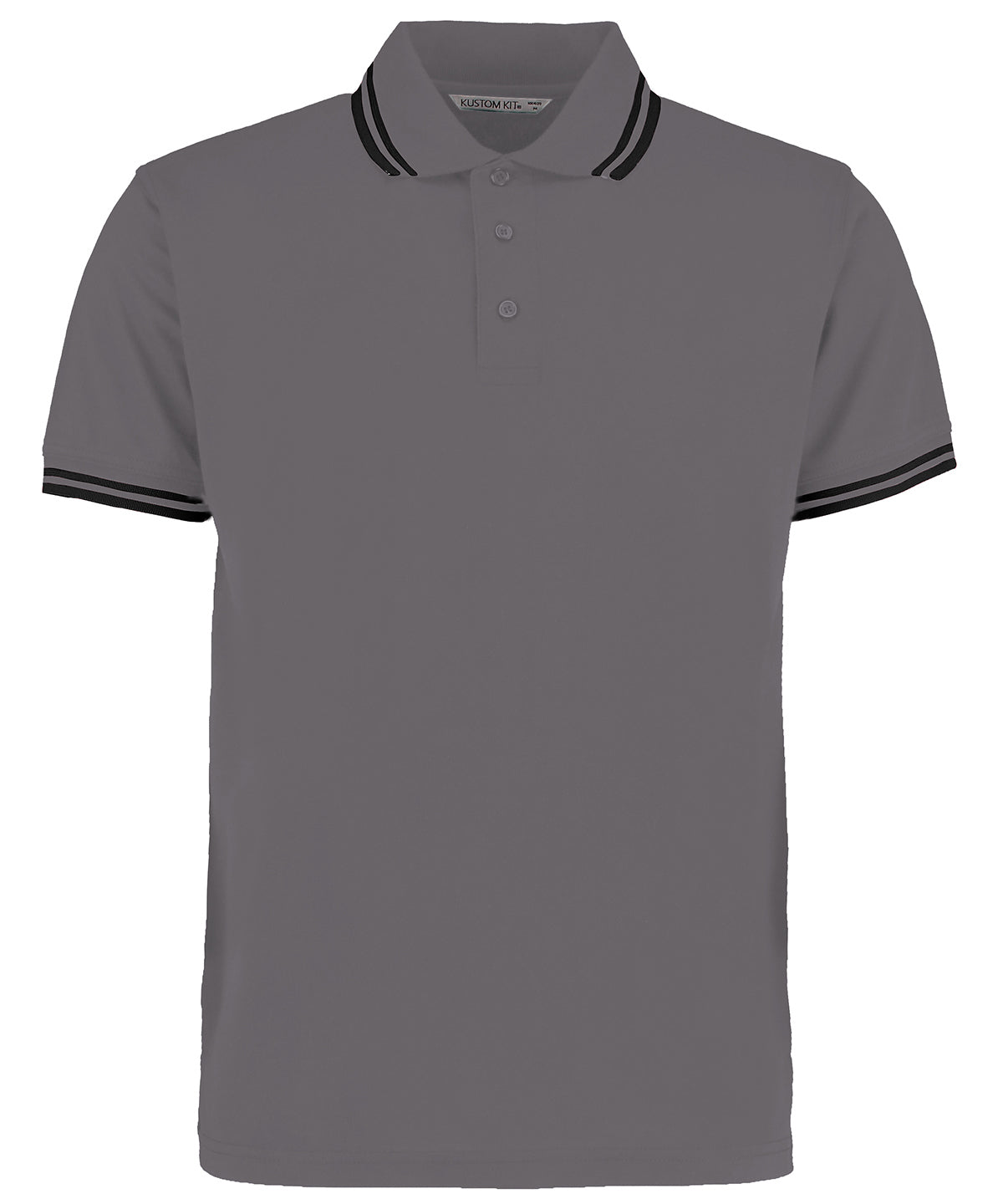 Tipped collar polo (classic fit) | charcoal/black