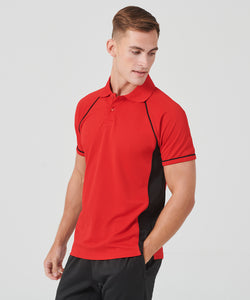 Panel performance polo | black/red/red