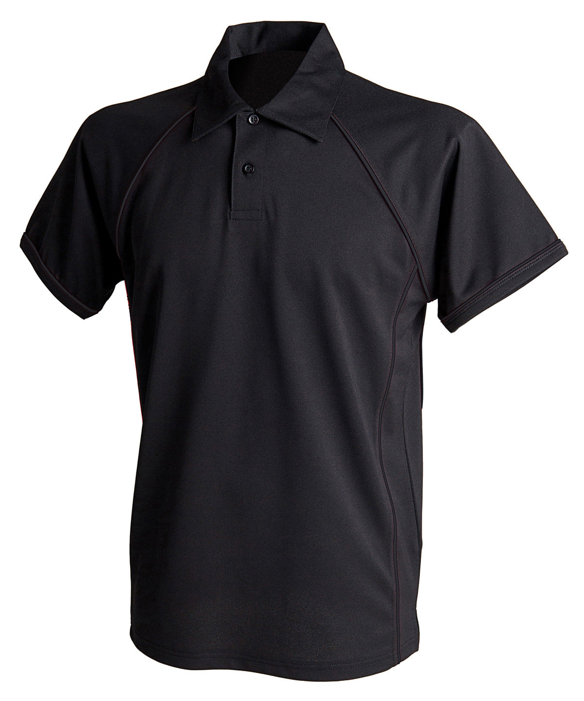 Piped performance polo | black/black