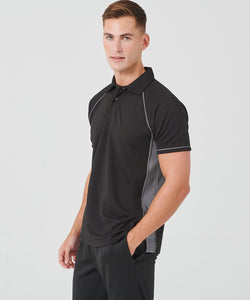 Piped performance polo | black/white