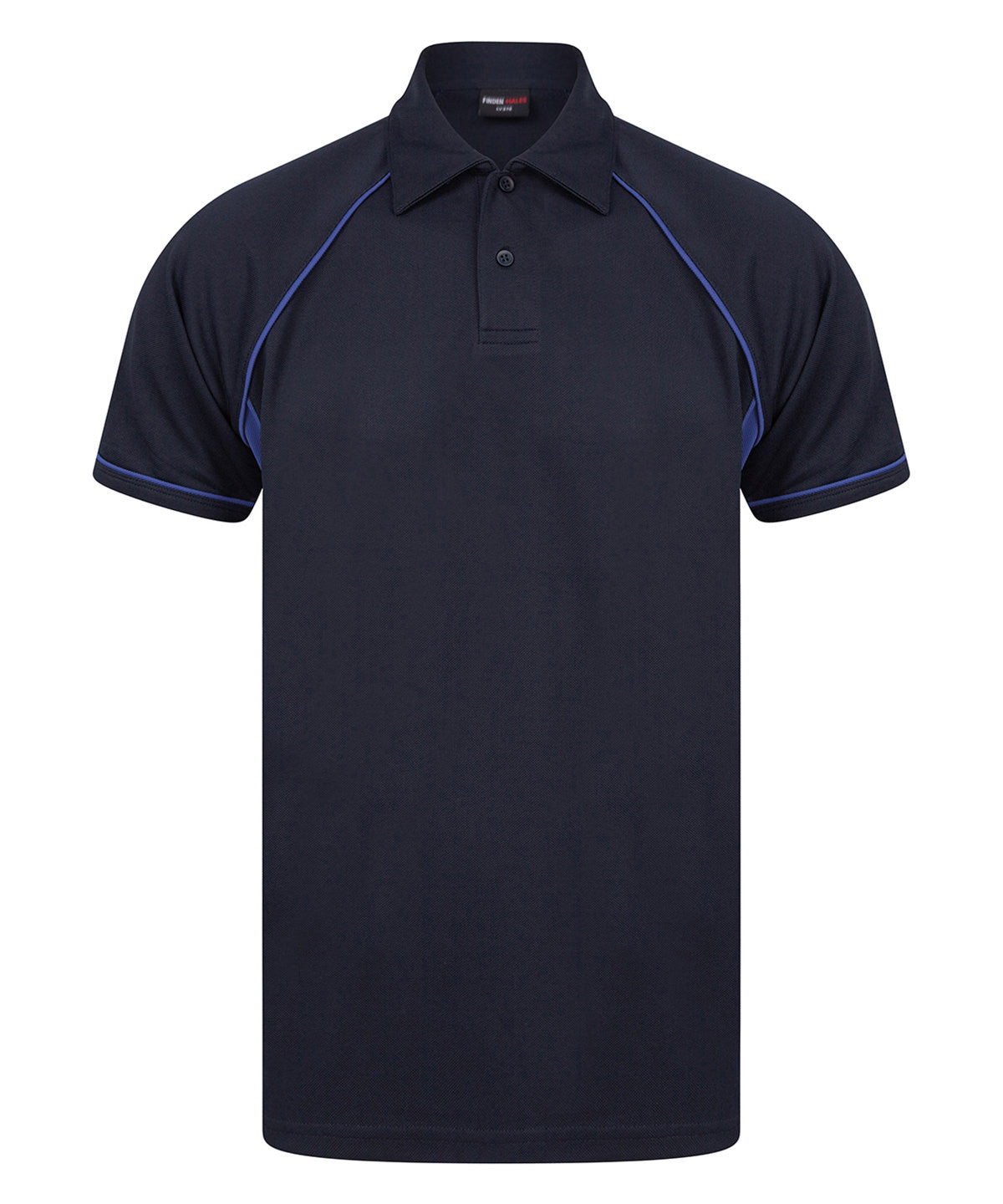 Piped performance polo | navy/royal/royal