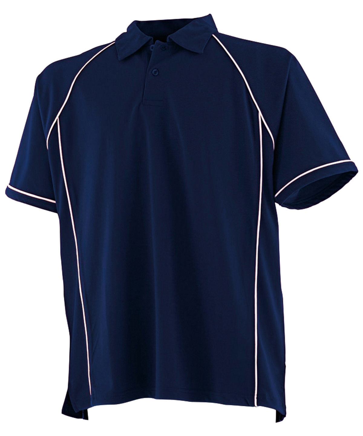 Piped performance polo | navy/white
