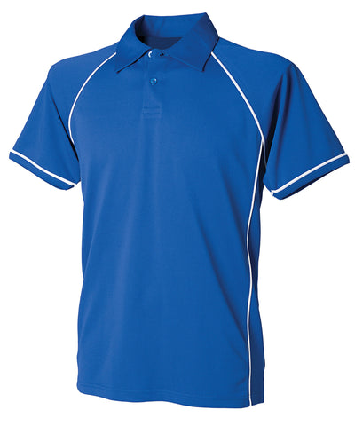 Piped performance polo | royal/white