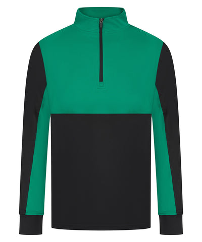 -Tracksuit top | black/emerald