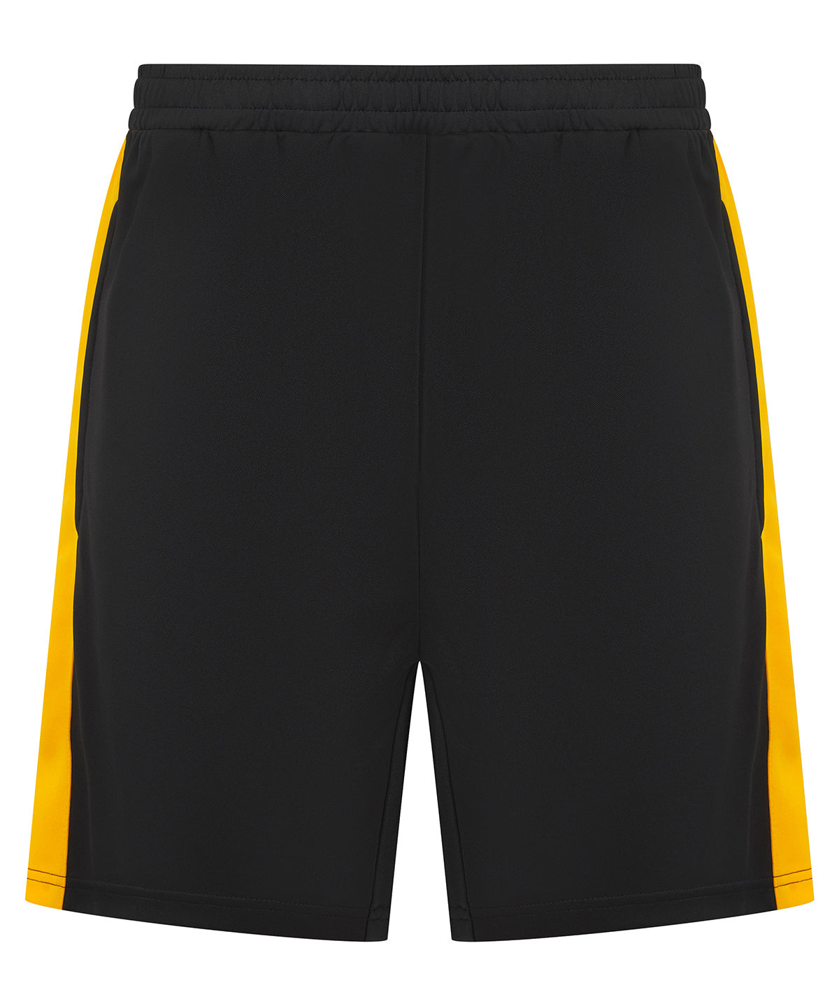 Kids knitted shorts with zip pockets | black/gold