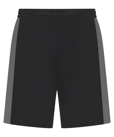 Kids knitted shorts with zip pockets | black/gunmetal