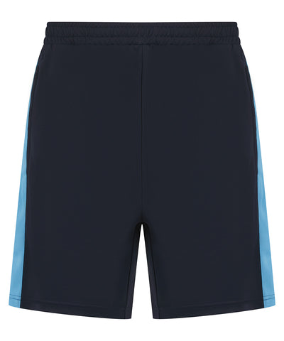 Kids knitted shorts with zip pockets | navy/sky