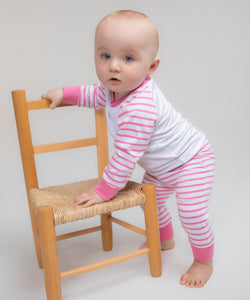 Striped pyjamas | pink stripe/white