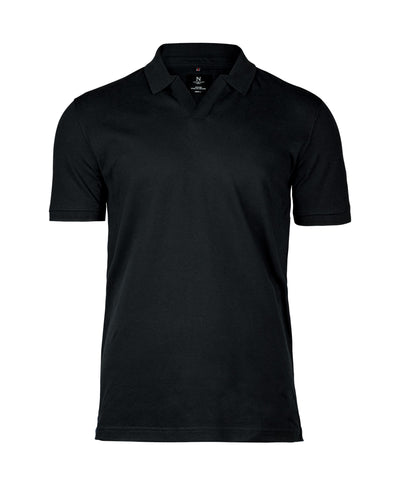 Harvard v-neck  stretch deluxe polo | black