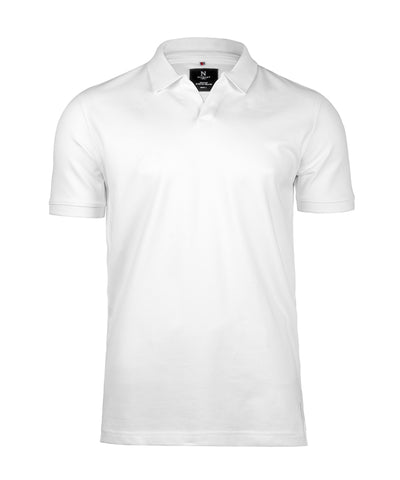 Harvard v-neck  stretch deluxe polo | white