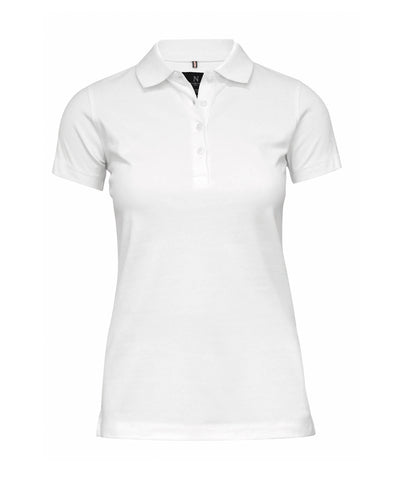 Womens Harvard classic  stretch deluxe polo | white