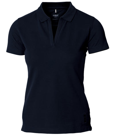 Womens Harvard v-neck  stretch deluxe polo | dark navy