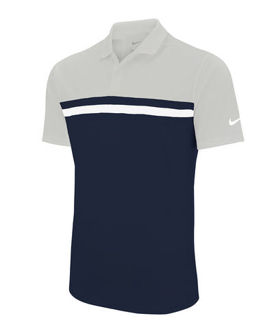 Nike Victory colour block polo | light smoke grey / obsidian / white / white