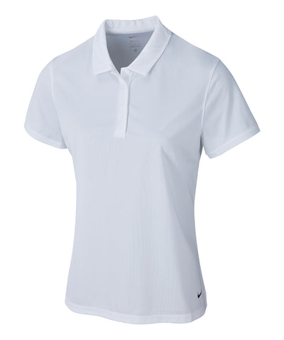 Womens Nike victory solid polo | white/black