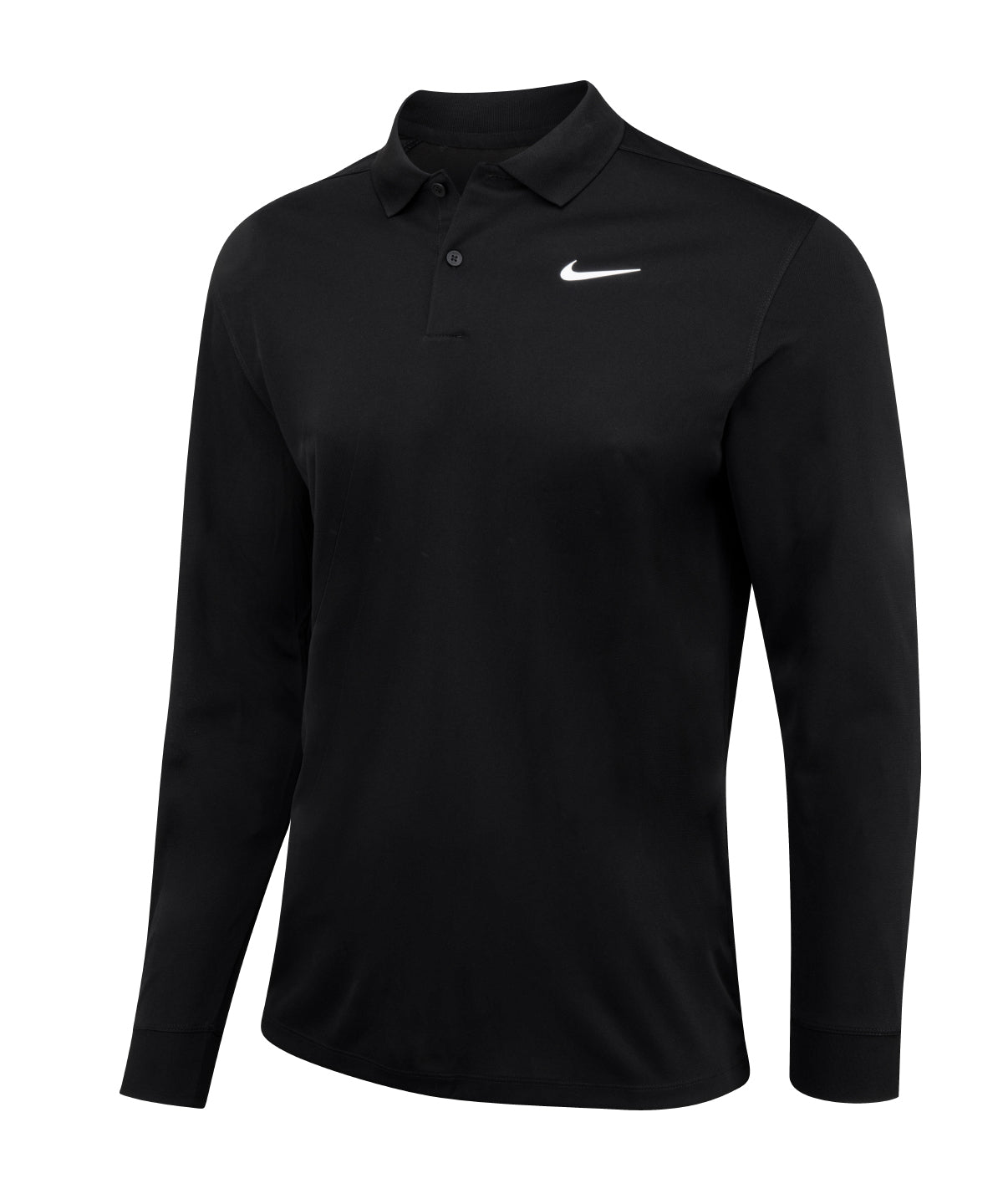 Nike Dri-FIT Victory solid long sleeve polo | black/white