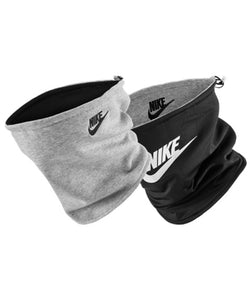 Nike neckwarmer reversible club fleece | dark grey heather/black/white