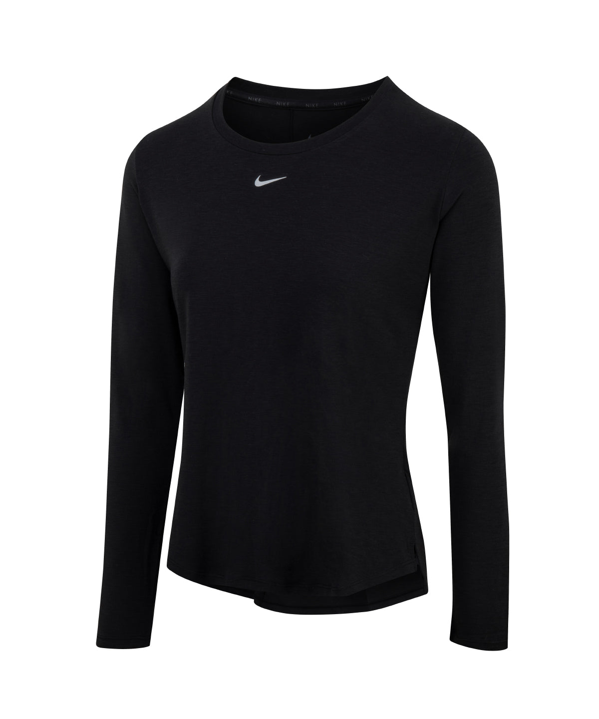 Womens Nike One Luxe Dri-FIT long sleeve standard fit top | black/reflective silver