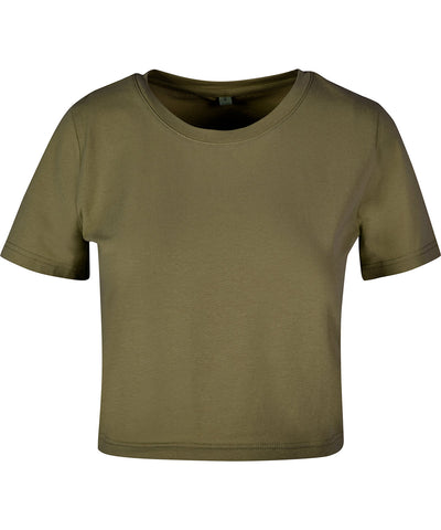 Womens cropped tee | olive