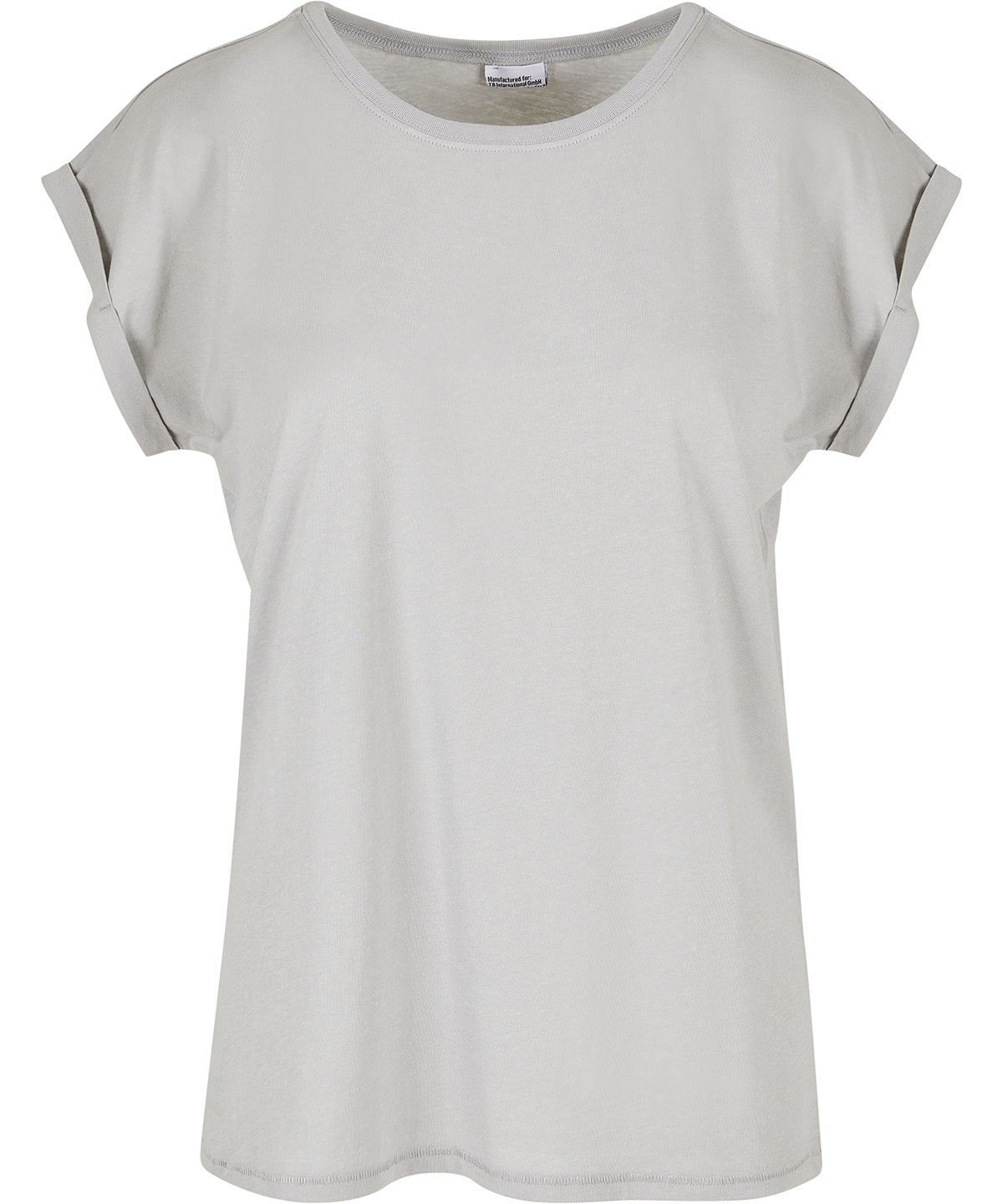 Womens regular extended shoulder tee | light asphalt