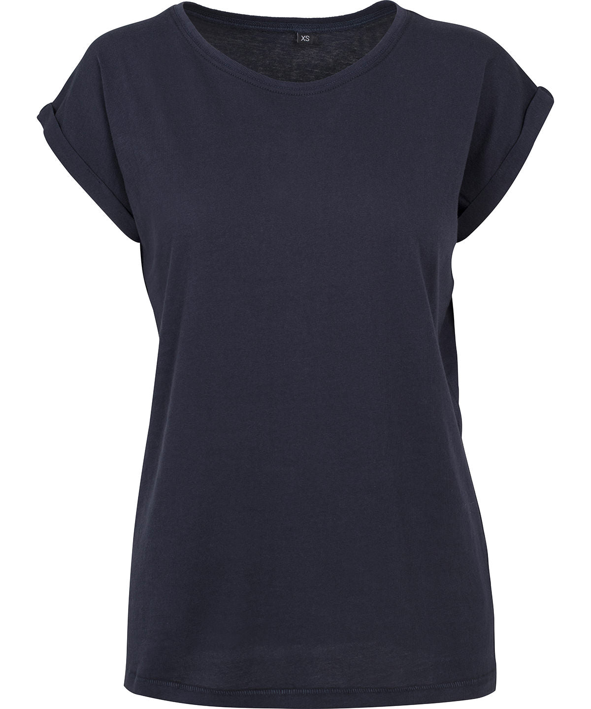 Womens regular extended shoulder tee | navy