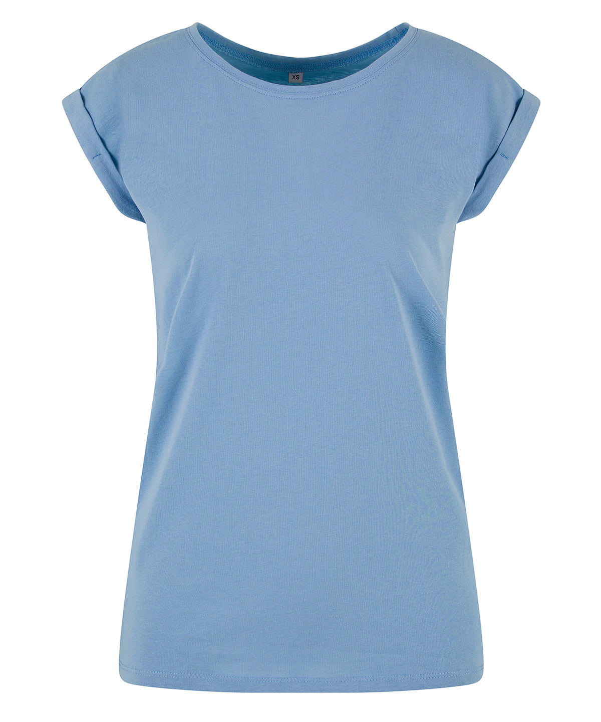 Womens regular extended shoulder tee | powder blue