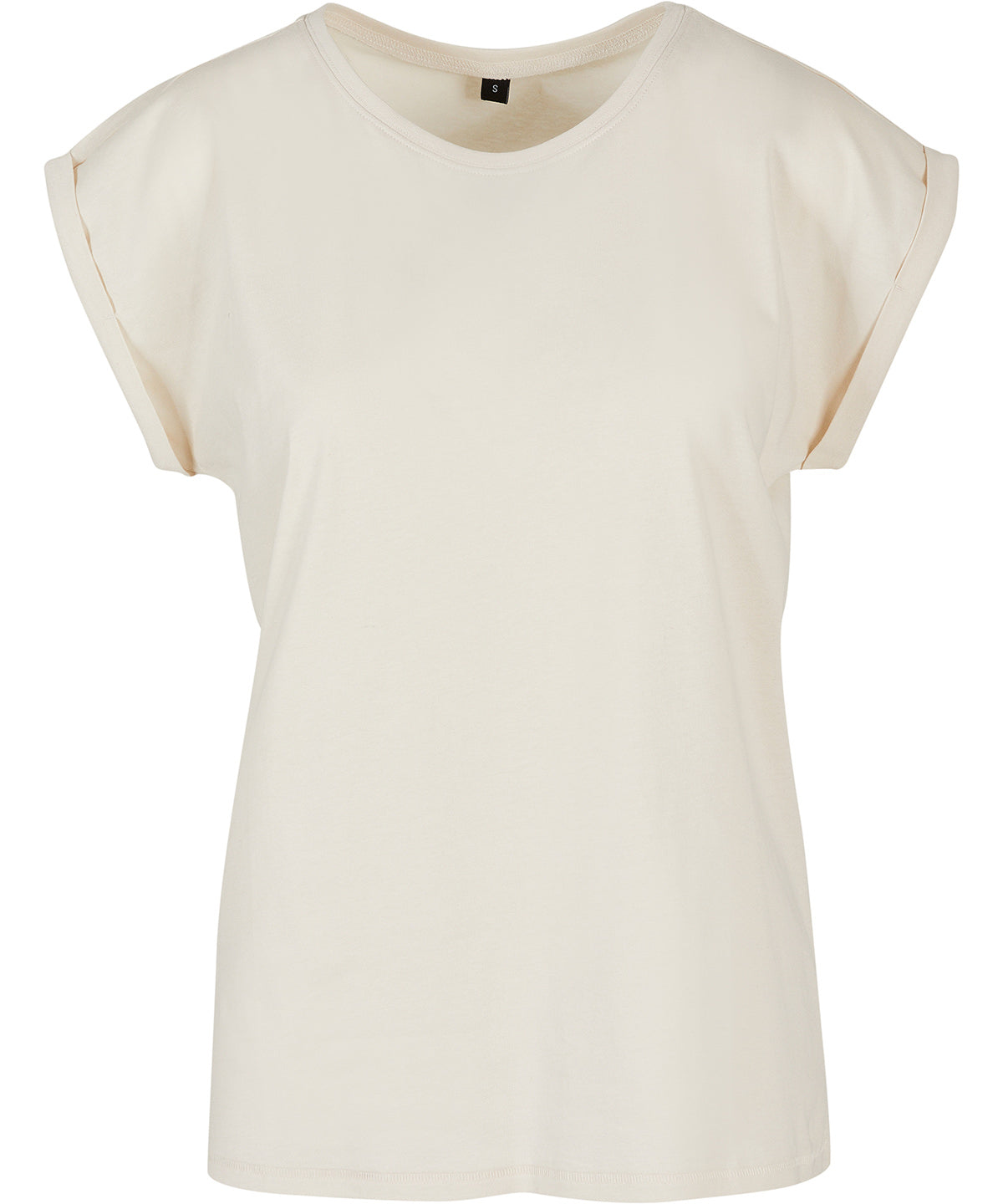 Womens regular extended shoulder tee | sand