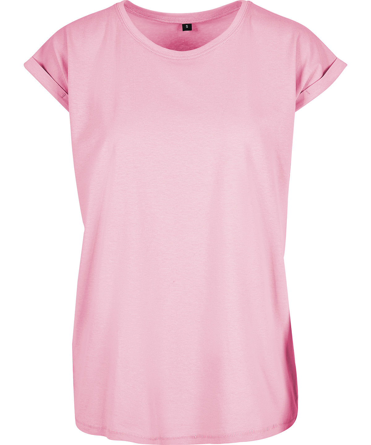 Womens regular extended shoulder tee | soft pink