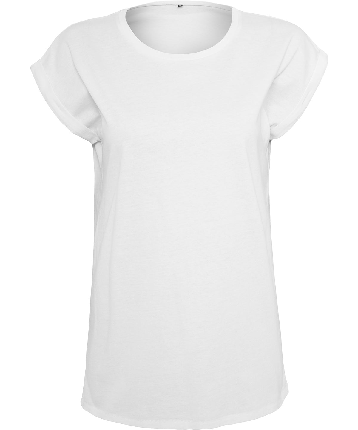 Womens regular extended shoulder tee | white