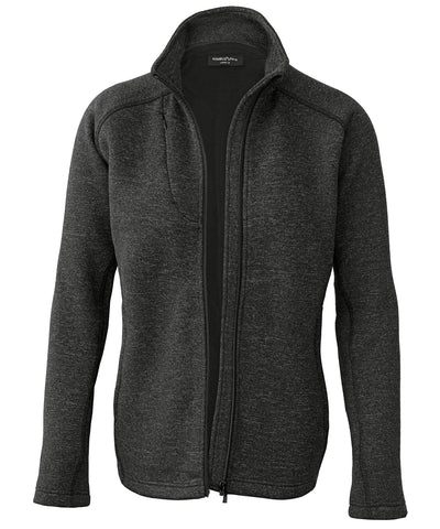 Womens Montana  knitted fleece jacket | dark grey melange