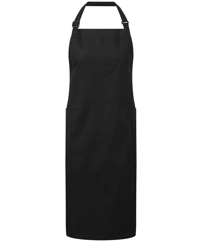 Recycled Polyester  Organic Cotton Apron | black