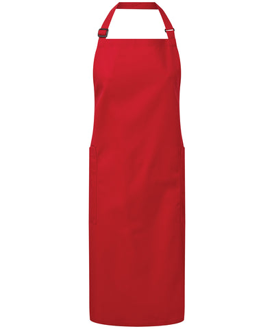 Recycled Polyester  Organic Cotton Apron | red