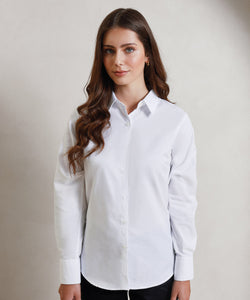 Womens signature Oxford long sleeve shirt | black