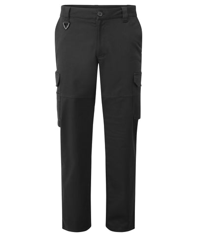 Stretchchecker work cargo trousers | black