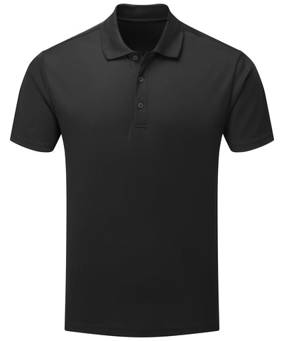 Mens Spun Dyed Recycled Polo Shirt | black