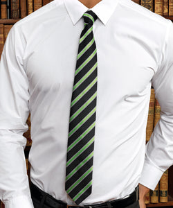 Waffle stripe tie | black/dark grey