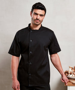 Chefs essential short sleeve jacket | black